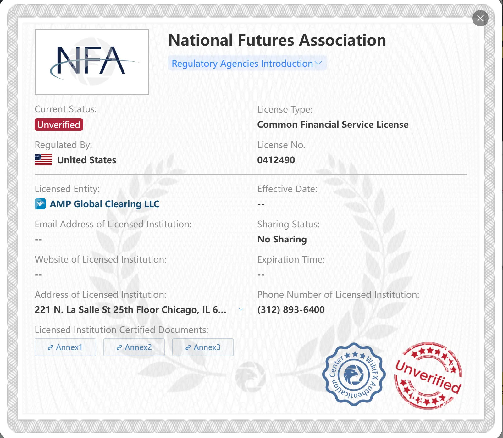 Unverified NFA license Unverified NFA license