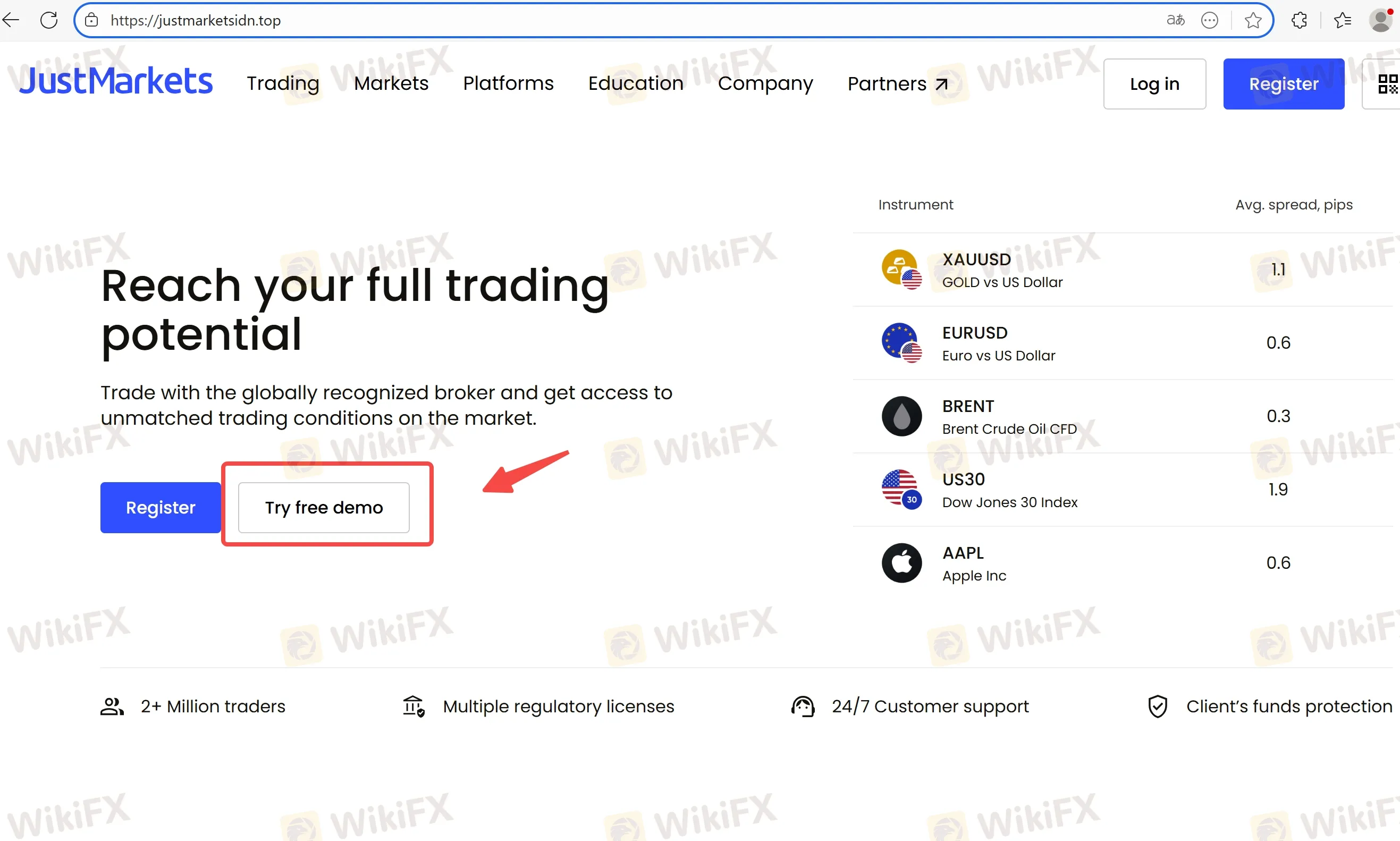  Select Try Free Demo