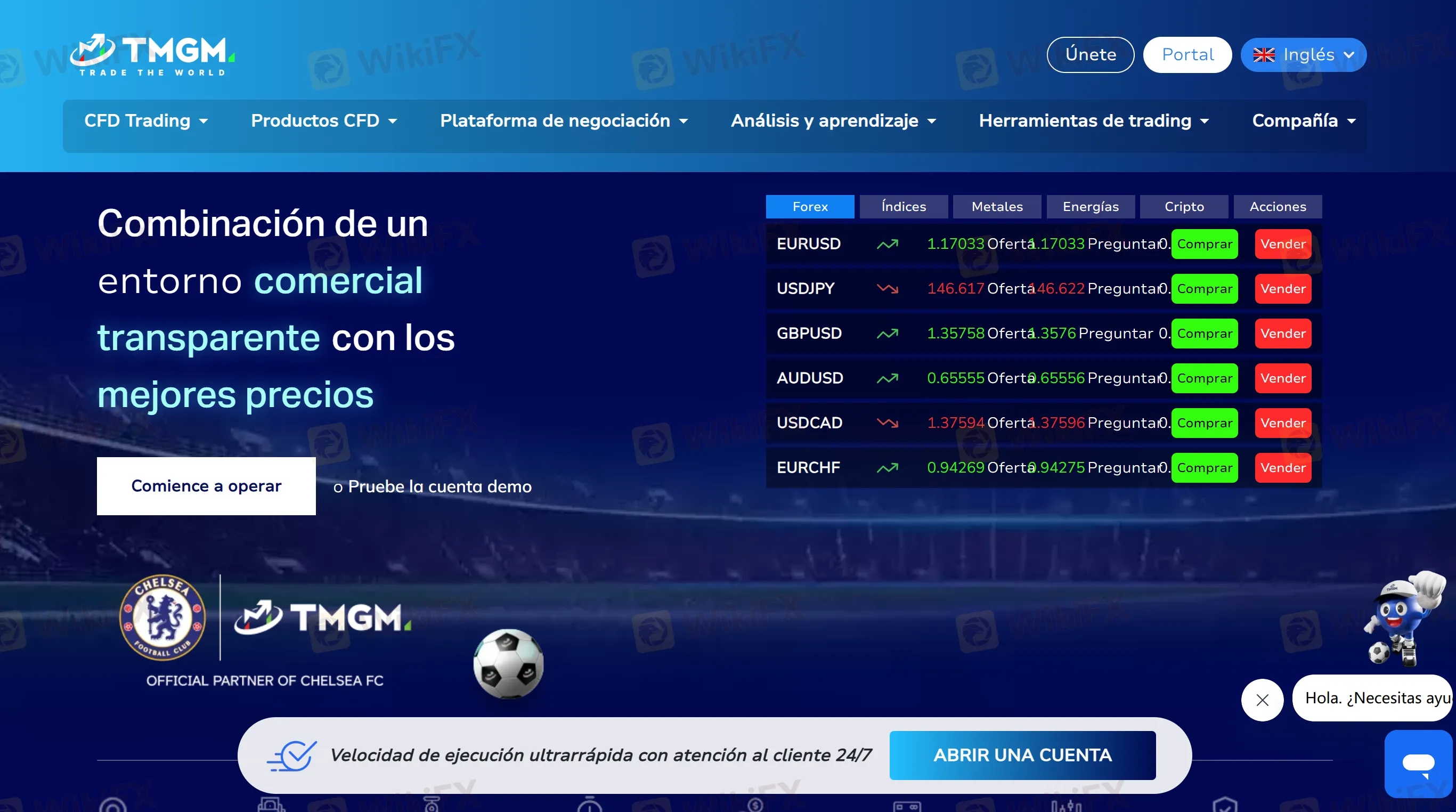 TMGM's homepage