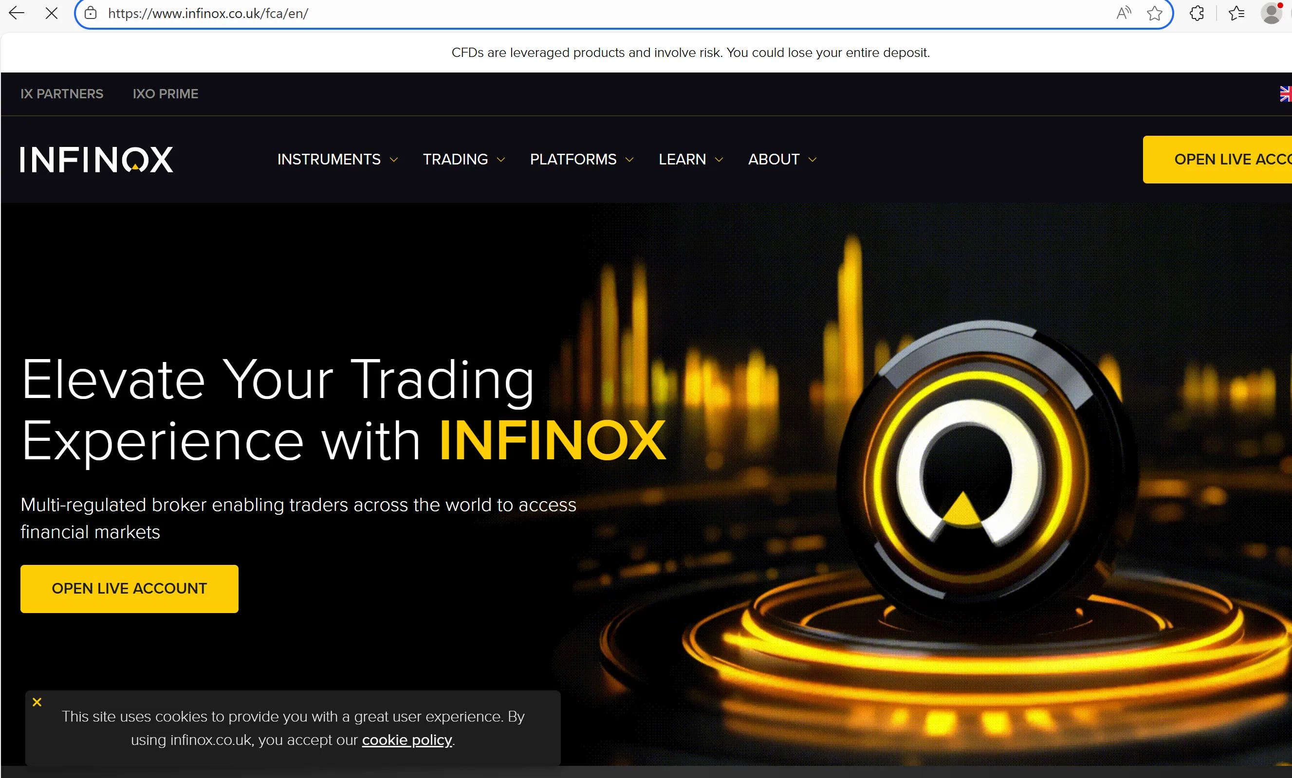 INFINOX's homepage INFINOX's homepage