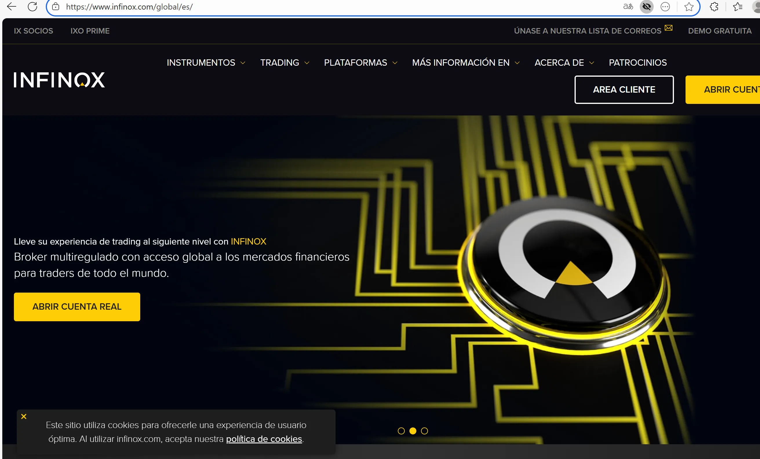 INFINOX's homepage INFINOX's homepage
