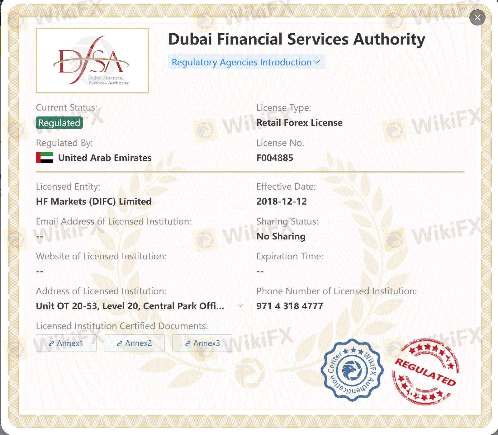 Regulated by DFSA
