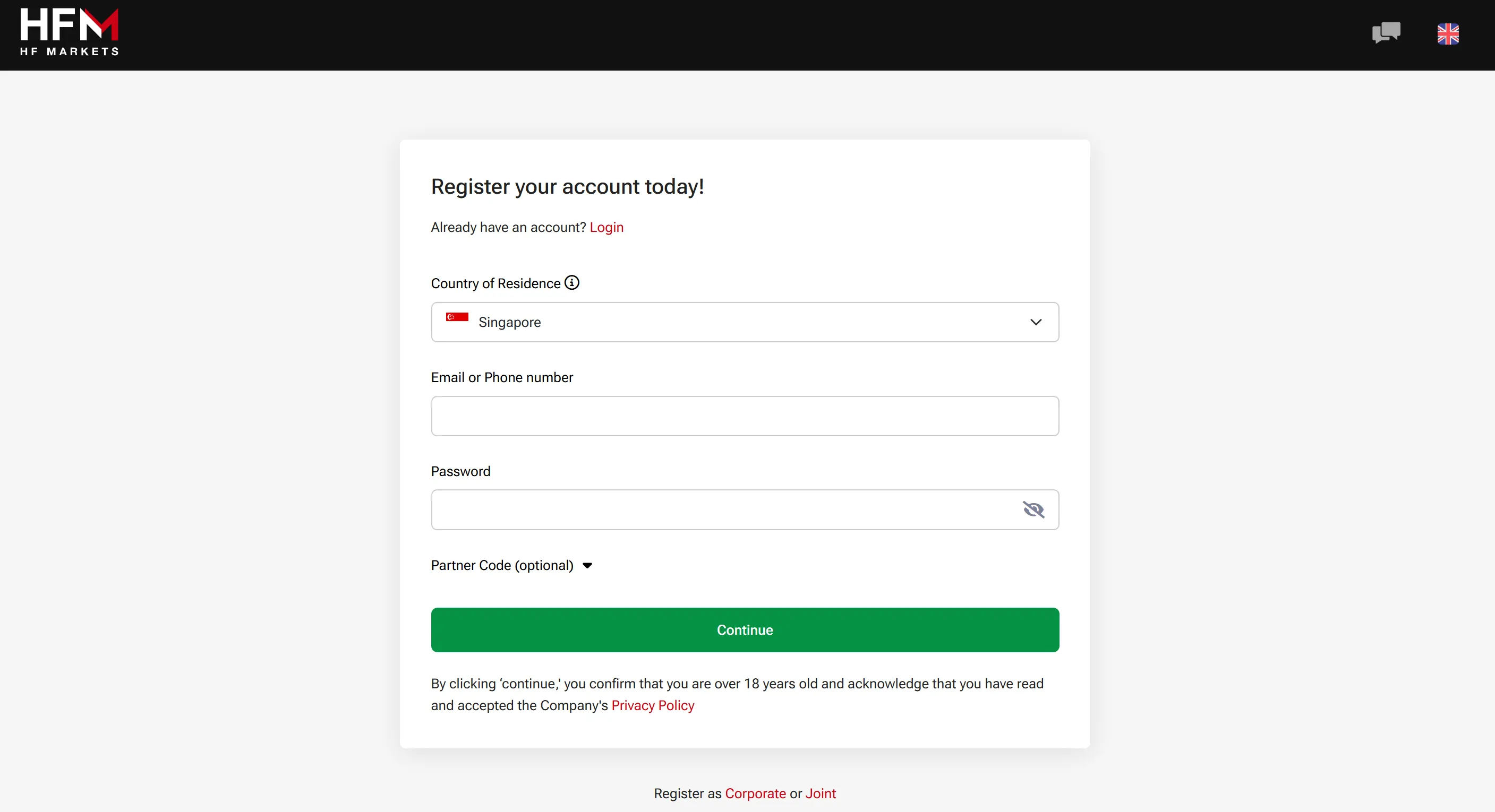 Go to the HFM registration page Go to the HFM registration page