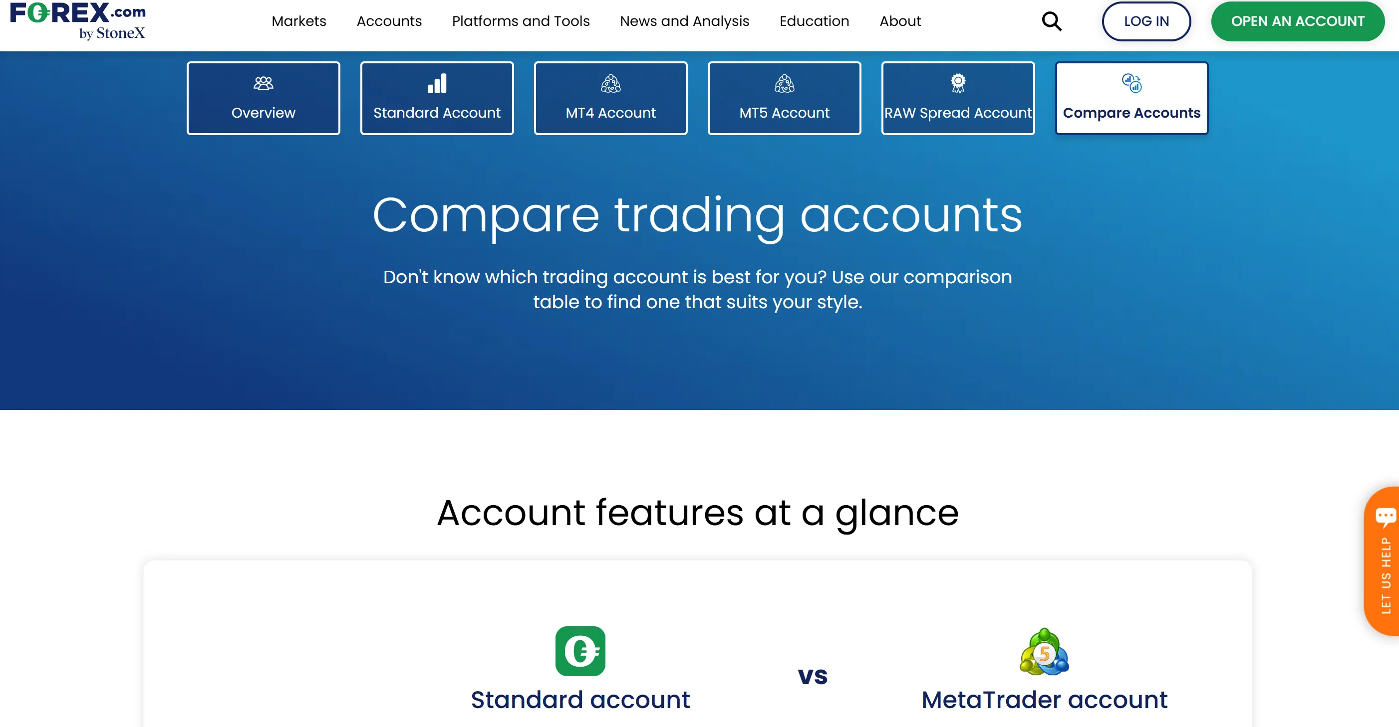 Account types Account types