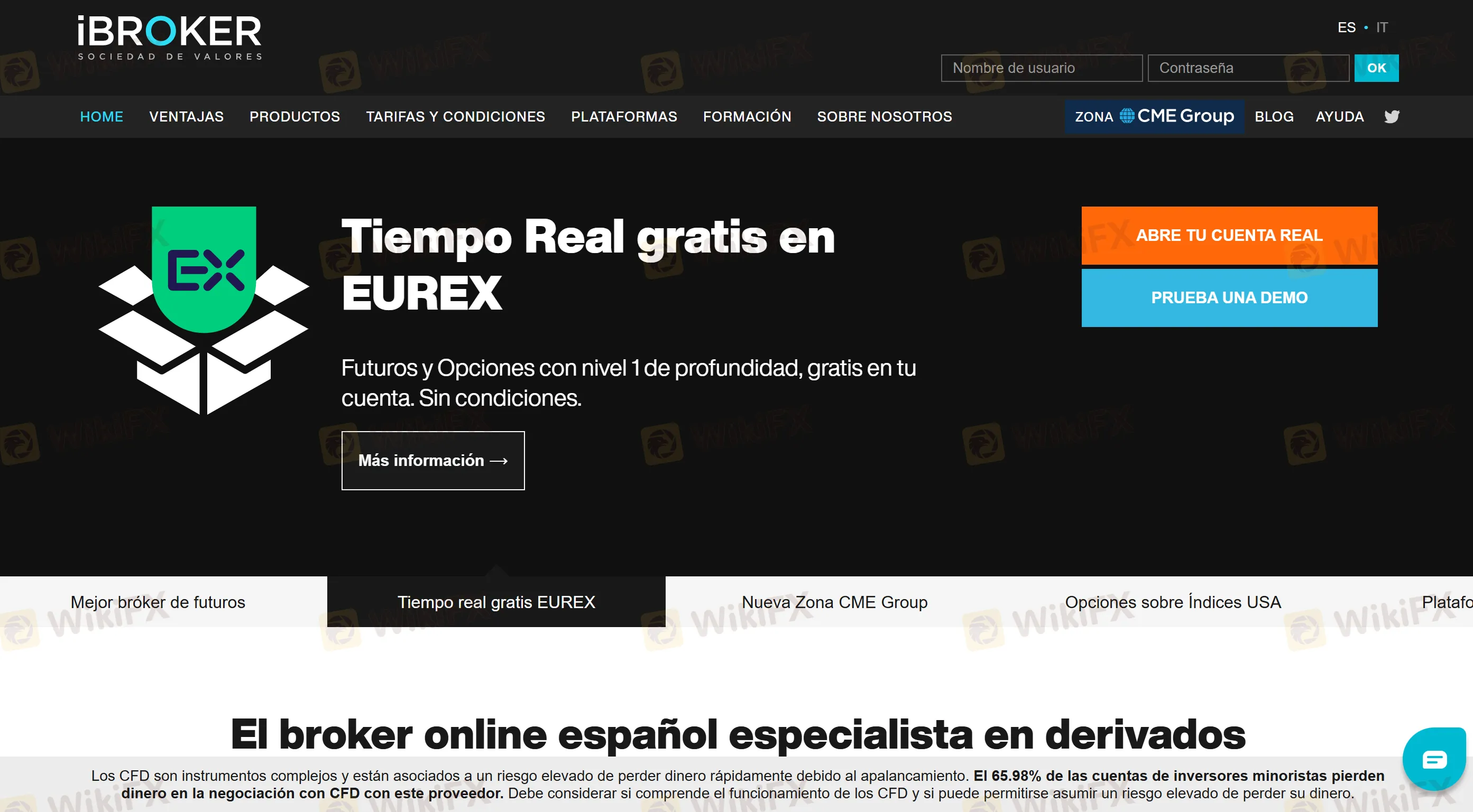iBroker's homepage