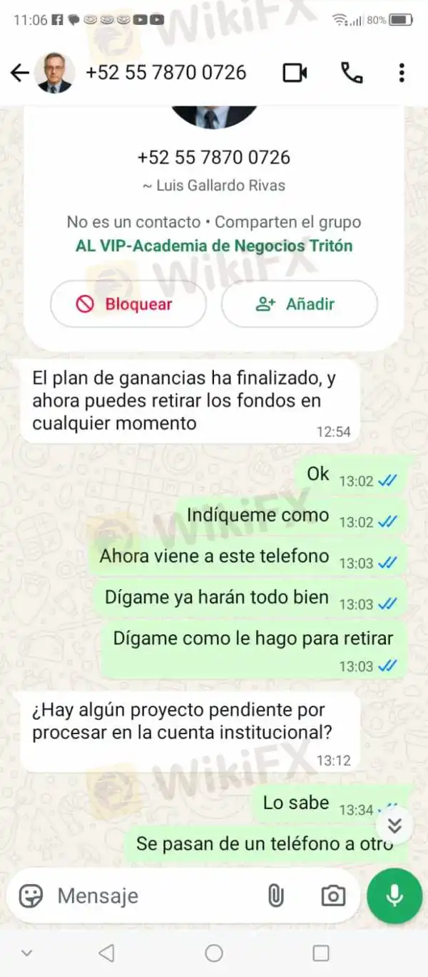 Triton estafa