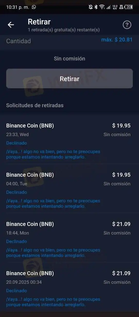 Exnova estafa
