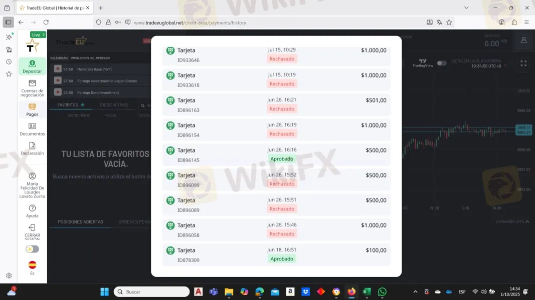 TradeEU global estafa