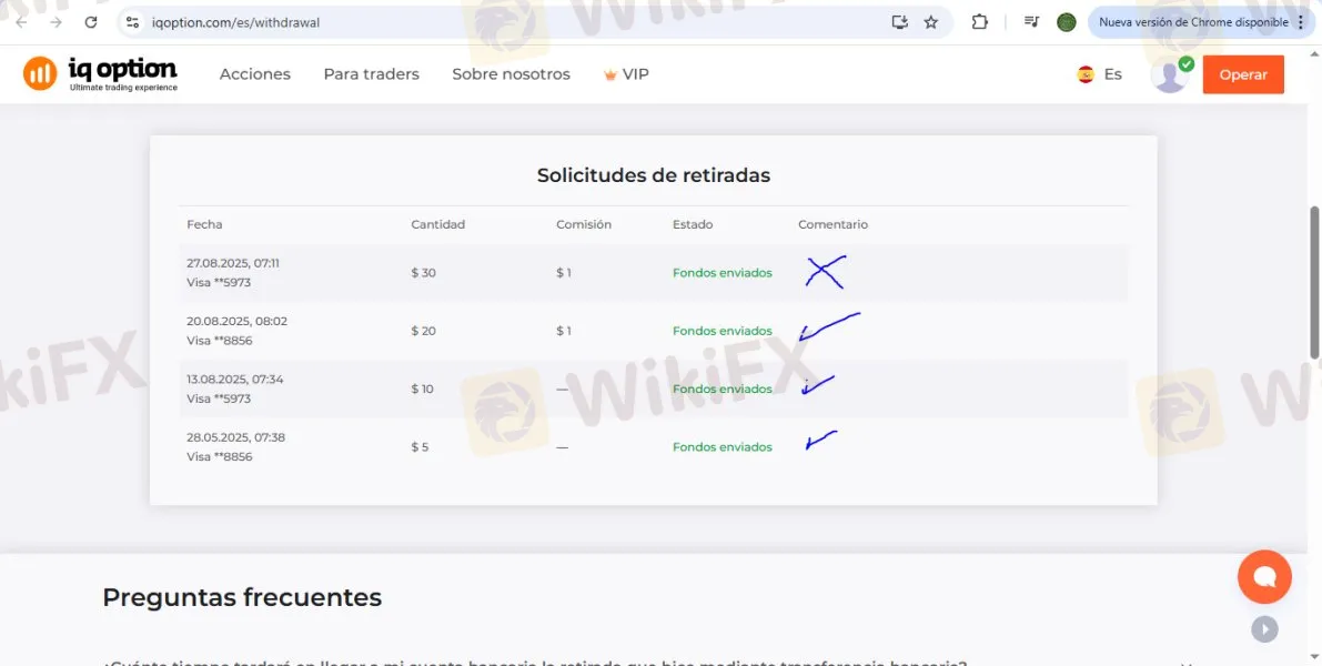 iq option no paga