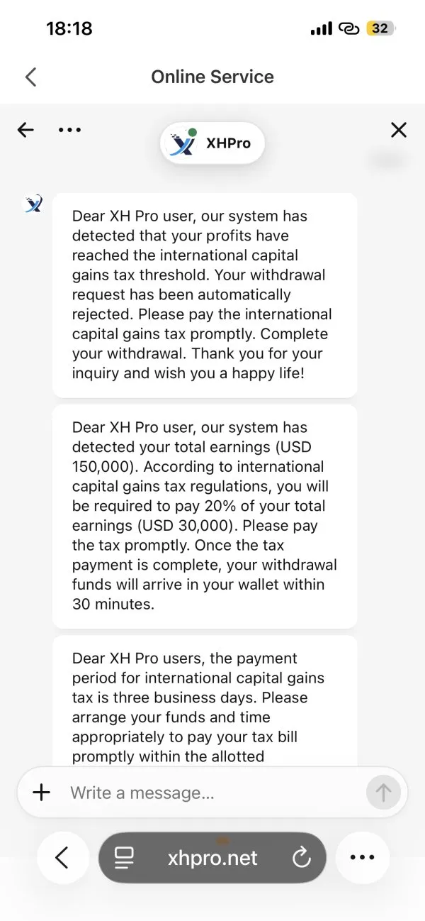 XH Pro estafa XH Pro estafa