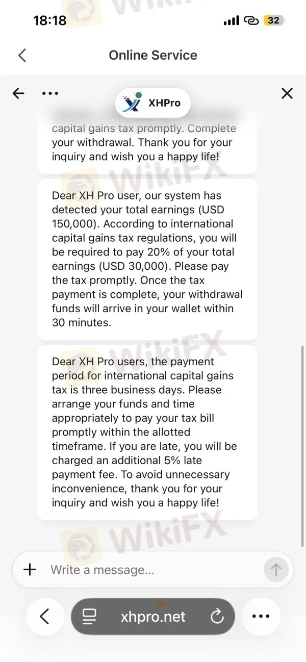 XH Pro estafa