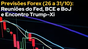 Previsões Forex (26 a 31/10): Reuniões do Fed, BCE e BoJ e Encontro Trump–Xi