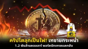 คริปโตลุกเป็นไฟ! เทขายกระหน่ำ 1.2 พันล้านดอลลาร์ พอร์ตนักเทรดแตกยับ