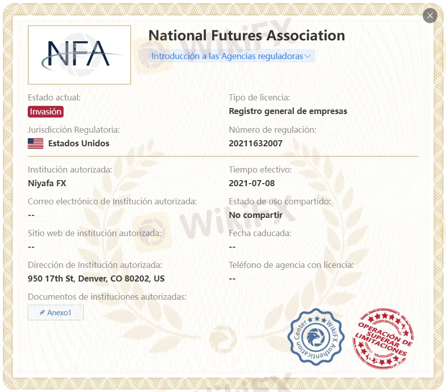 Regulación Niyafa FX