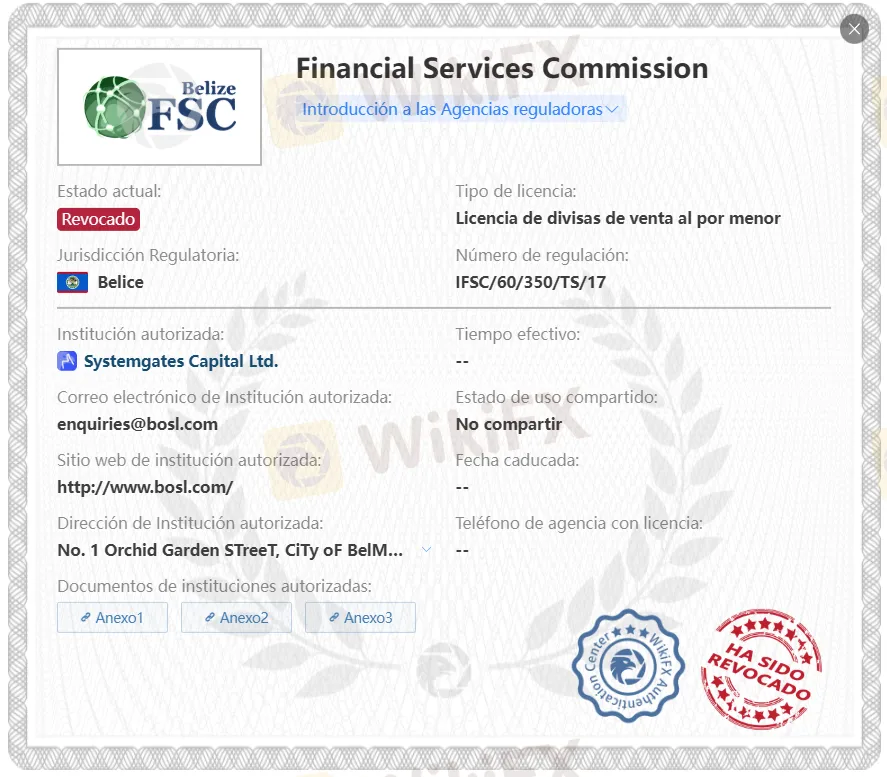 WELTRADE regulación