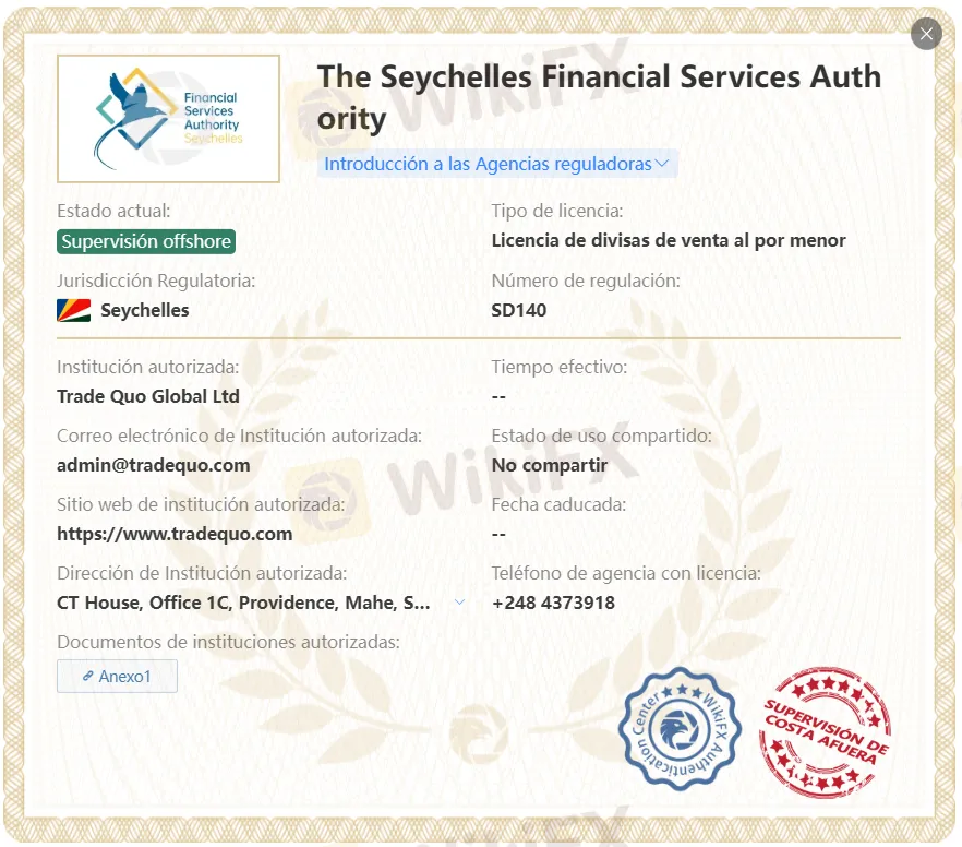 Trade Quo Regulación 