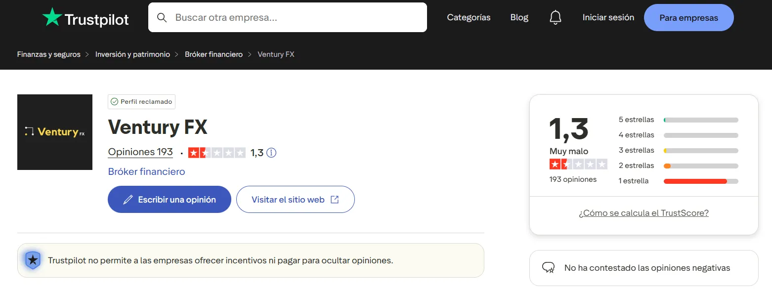 VenturyFX fraude