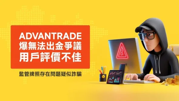 AdvanTrade爆無法出金爭議、用戶評價不佳，監管牌照存在問題疑似詐騙