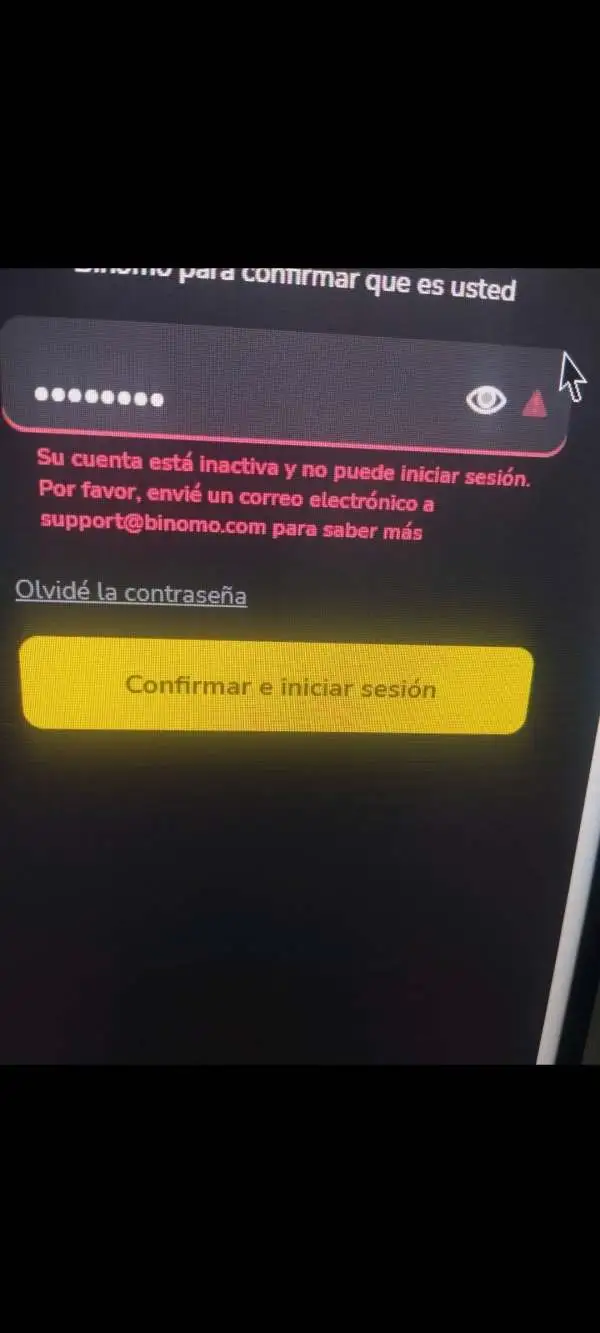 Binomo bloquea cuentas