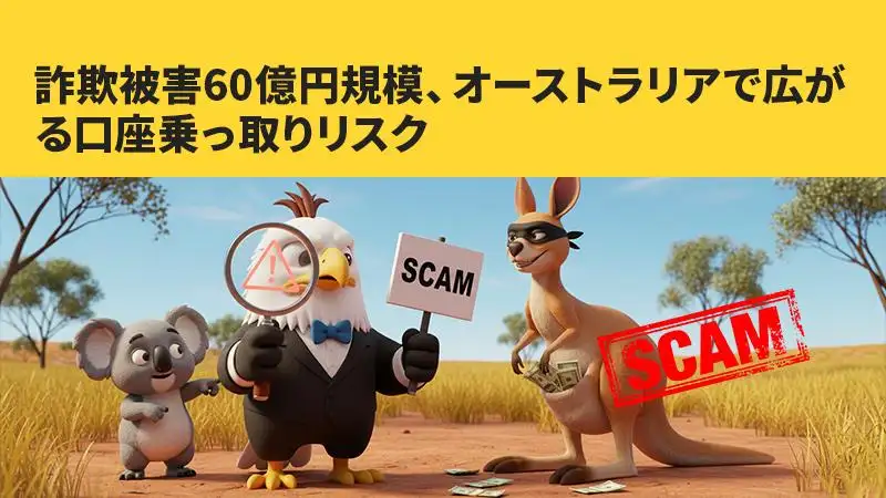 詐欺被害60億円規模、オーストラリアで広がる口座乗っ取りリスク