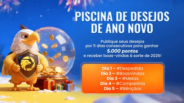 Piscina de Desejos de Ano Novo (Publique seus desejos por 5 dias consecutivos e ganhe 5.000 pontos para receber a boa sorte de 2026!)