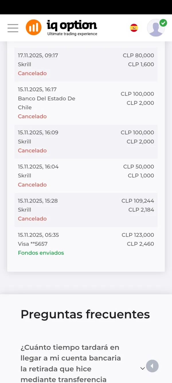 IQ Option estafa