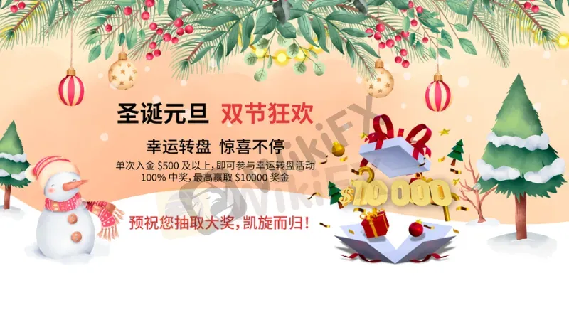 您正在浏览 AUS GLOBAL 为感谢回馈新老客户在圣诞节及元旦节来临之际推出幸运转盘活动