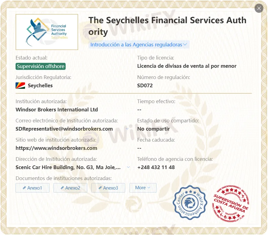 Windsor Brokers regulación