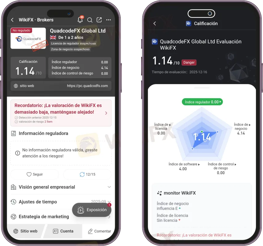 QuadcodeFX Global Ltd estafa QuadcodeFX Global Ltd estafa