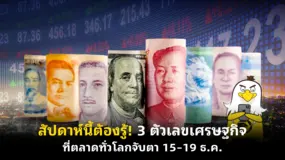 สัปดาห์นี้ต้องรู้! 3 ตัวเลขเศรษฐกิจที่ตลาดทั่วโลกจับตา 15–19 ธ.ค.