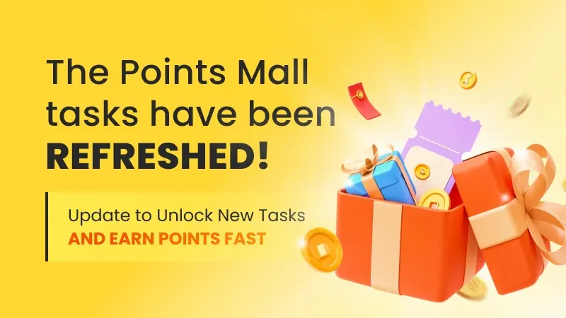 The Points Mall tasks have been refreshed!