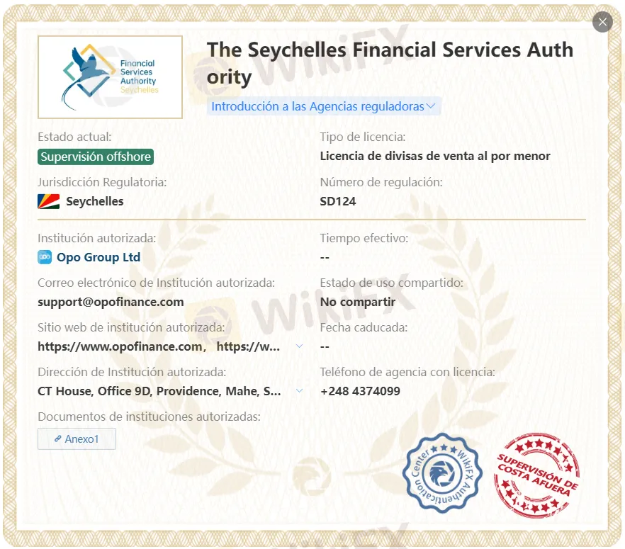 Opofinance regulación