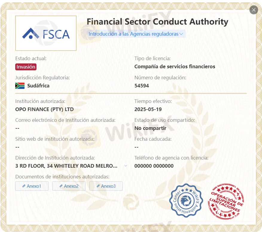 Opofinance regulación