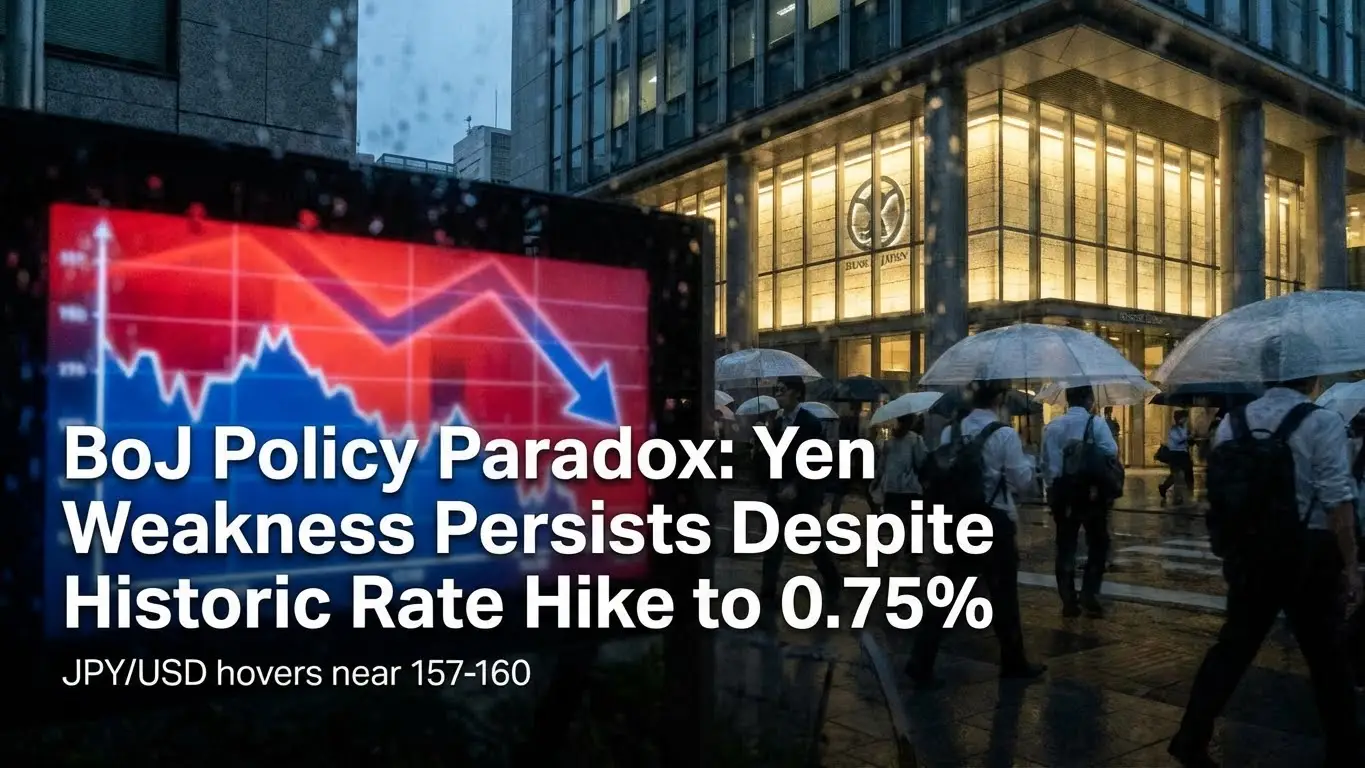BoJ Policy Paradox: Yen Weakness Persists Despite Historic Rate Hike to 0.75%