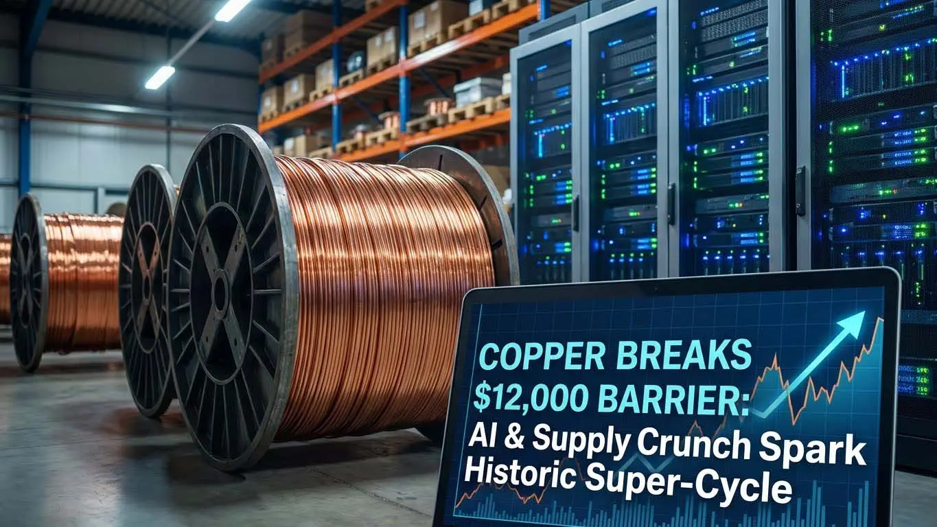 Copper Smashes $12,000 Barrier in Commodity Super-Cycle Surge