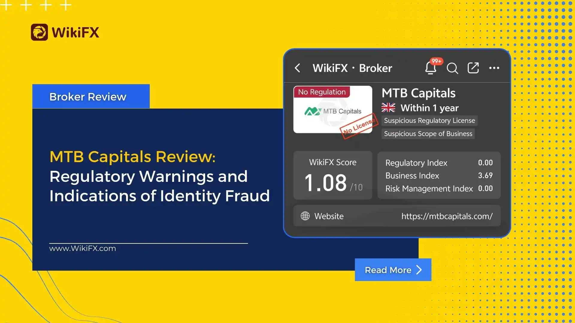 MTB Capitals Review: Regulatory Warnings and Indications of Identity Fraud