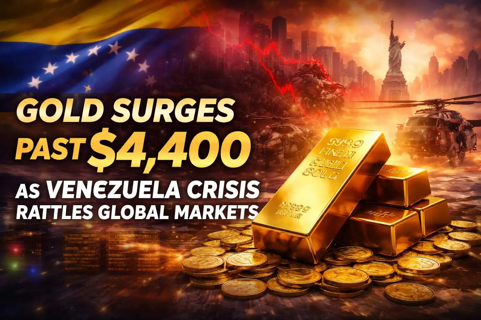 Gold Surges Past $4,400 as Venezuela Crisis Rattles Global Markets