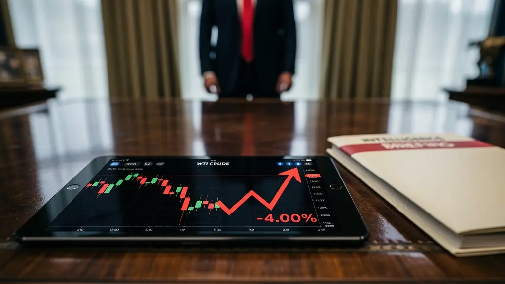 WTI Plunges 4% as Risk Premium Evaporates on Trump's Iran De-escalation Comments
