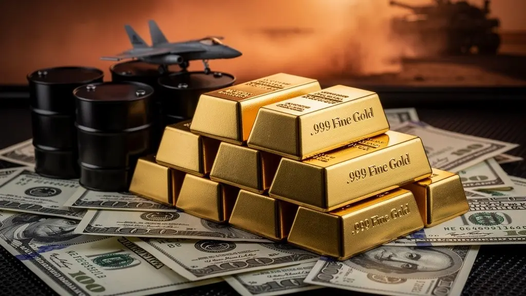 Safe-Haven Rush: Gold and Oil Surge on Middle East Tensions and 'Sell America' Flows