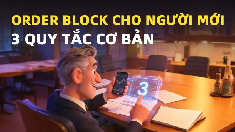 Mô hình Order Block cho người mới: 3 quy tắc cơ bản