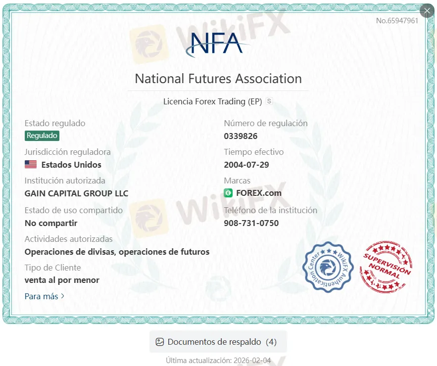 FOREX.com regulación