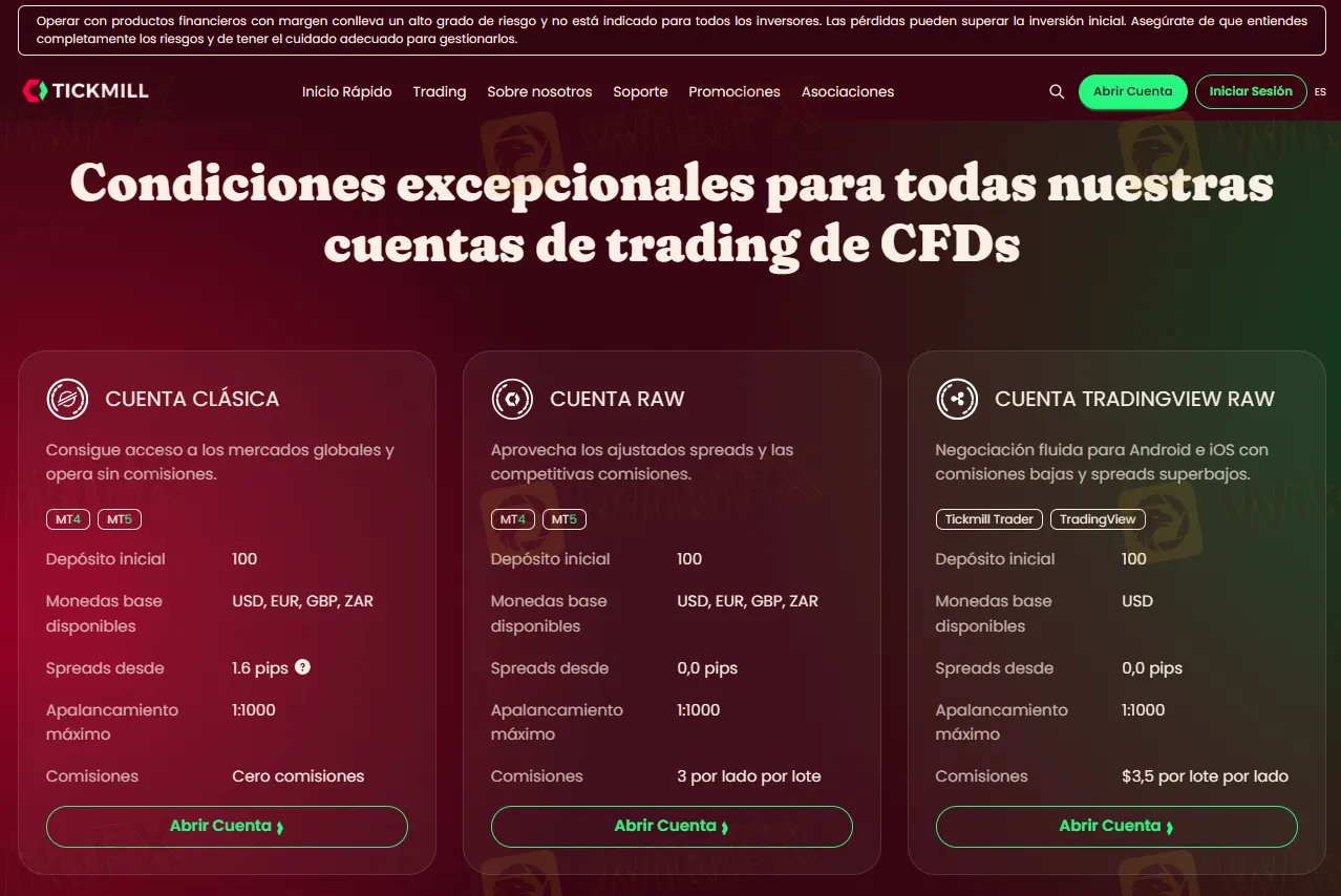 TICKMILL iniciar sesión