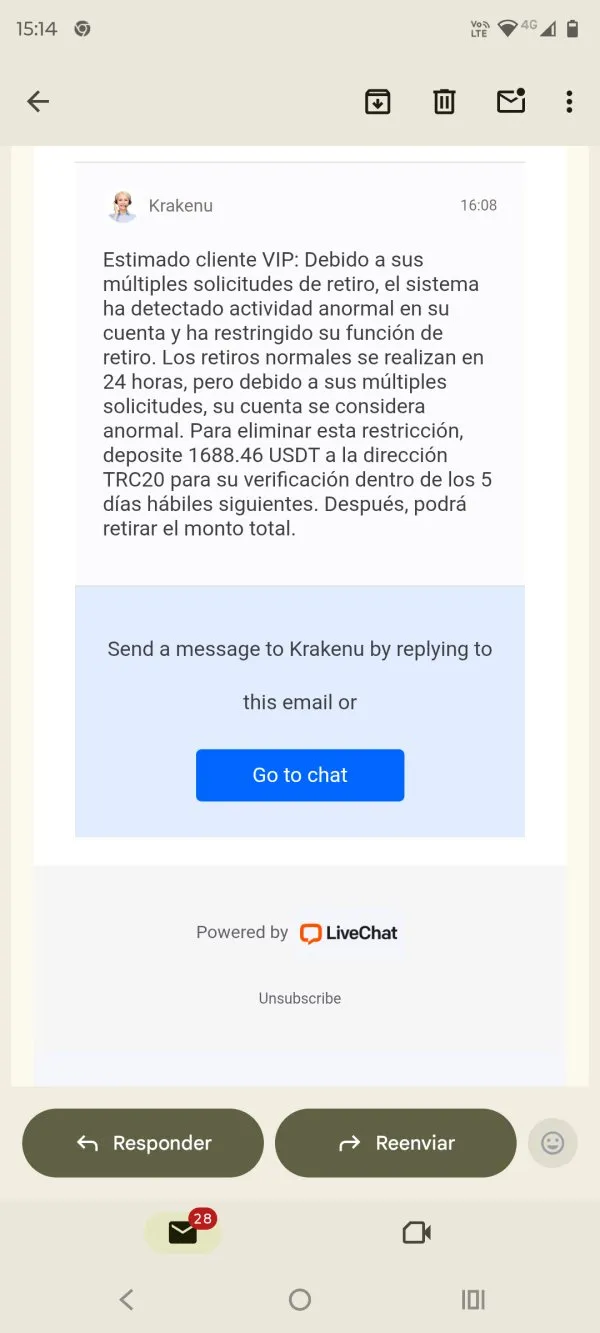 Kraken estafa Kraken estafa
