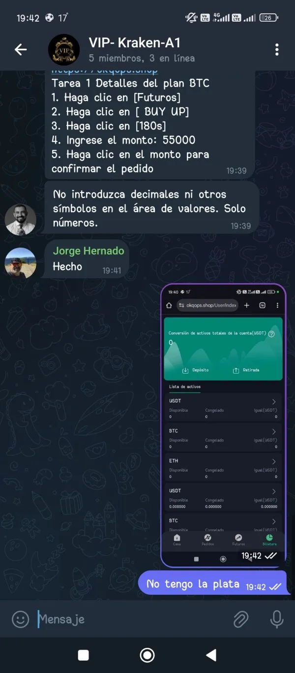 estafa Kraken estafa Kraken
