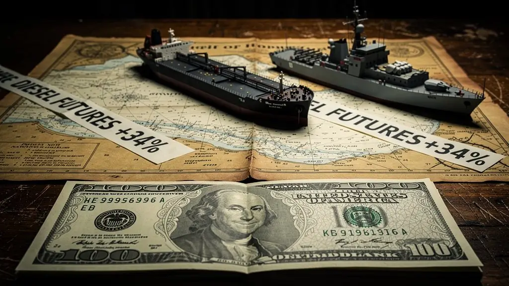 Oil War Shock: Diesel Futures Surge 34% as White House Pledges Military Escort for Tankers