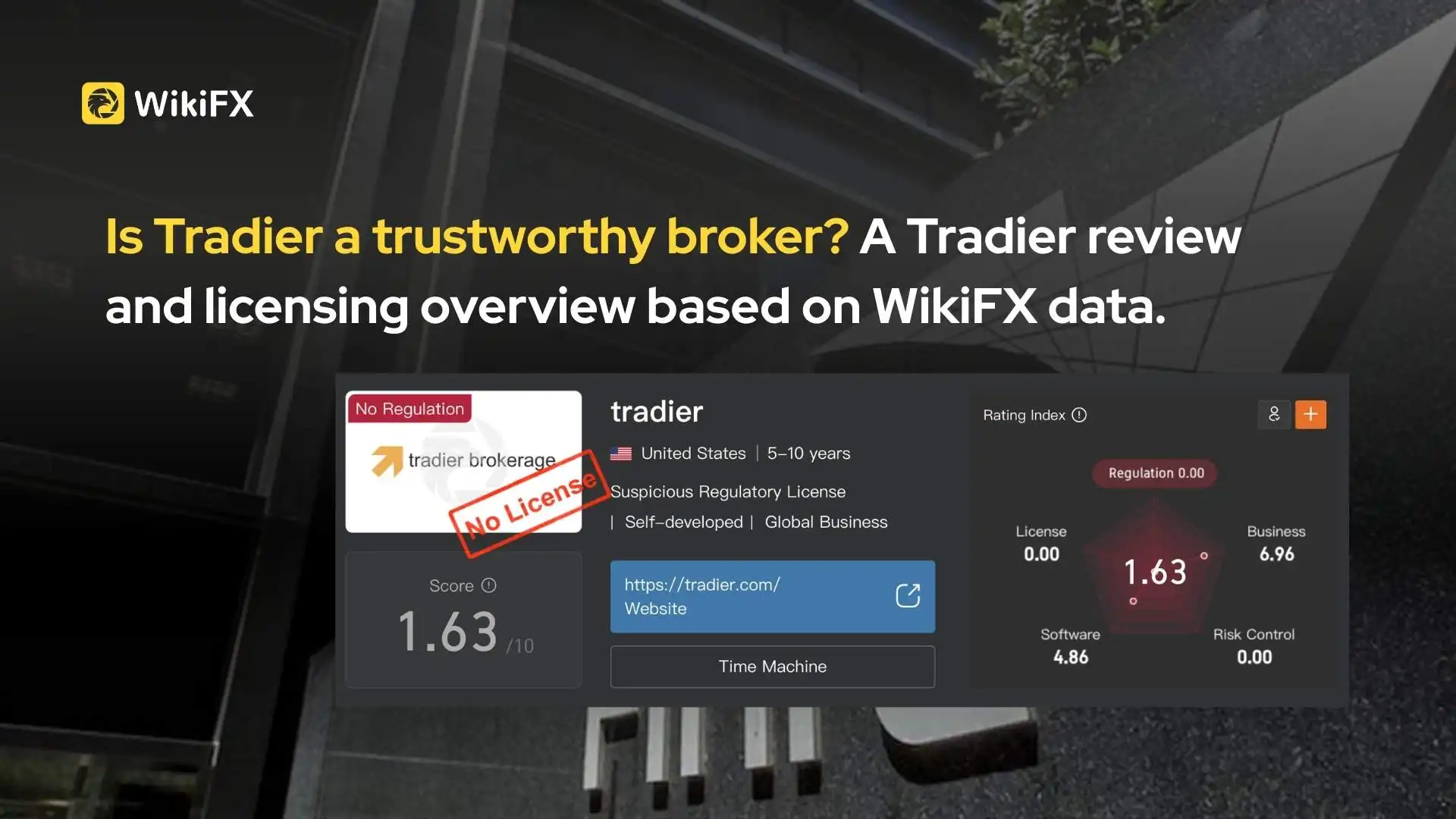 Is Tradier a trustworthy broker? A Tradier review and licensing overview based on WikiFX data.