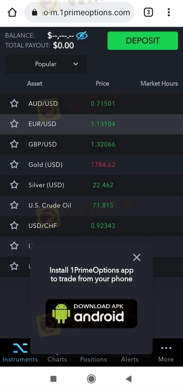 1Prime options estafa