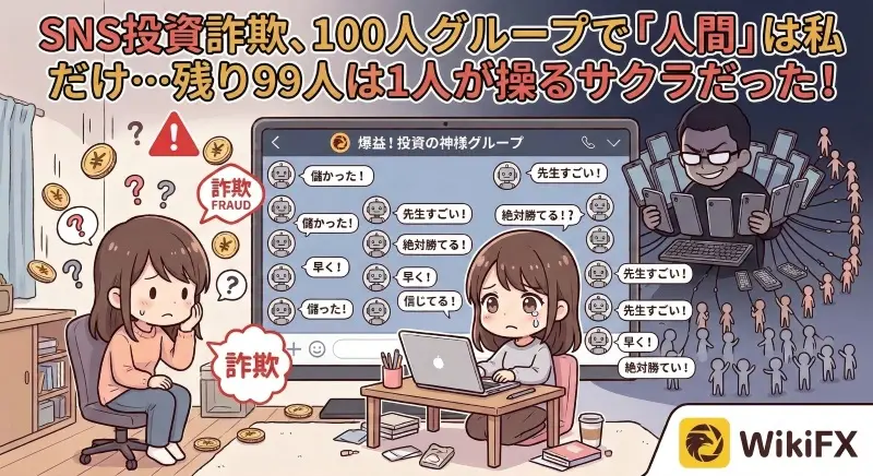 SNS投資詐欺、100人グループで「人間」は私だけ…残り99人は1人が操るサクラだった！