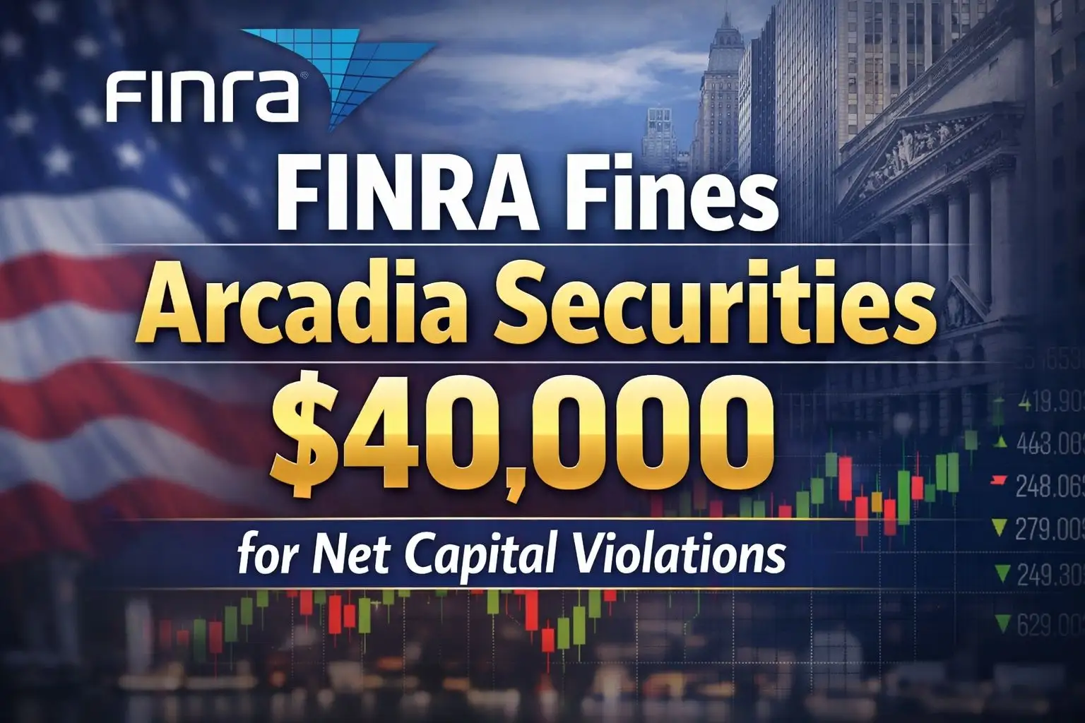 FINRA Fines Arcadia Securities $40,000 for Net Capital Violations