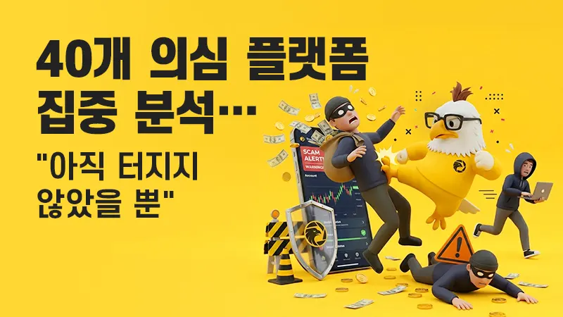경고: 40개 의심 플랫폼 집중 분석… "아직 터지지 않았을 뿐"